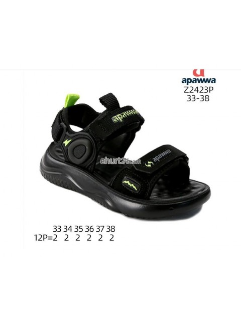Sandały Chłopięce  33-38,Z2423P KHAKI/YELLOW