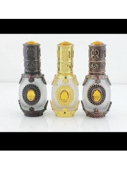 PERFUMY Retro stara butelka metalowa szklana emaliowana Egipt Dubaj Arabski zapach butelka perfum butelka zanurzeniowa
