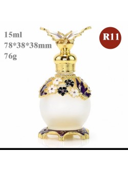 PERFUMY Retro stara butelka metalowa szklana emaliowana Egipt Dubaj Arabski zapach butelka perfum butelka zanurzeniowa