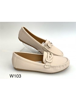 MOKASYNY DAMSKIE W103 BEIGE