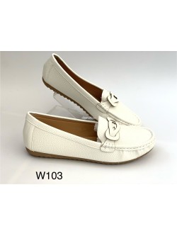 MOKASYNY DAMSKIE W103 WHITE