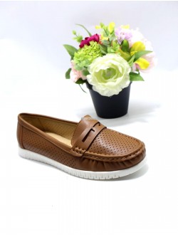 Mokasyny damskie 5839 CAMEL