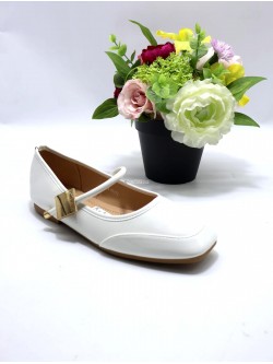 Balerinki Damskie Q26 WHITE