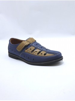 Półbuty Męskie M1005-DBLUE/KHAKI,