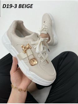 Sneakersy Damskie D19-3 BEIGE