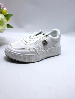 SNEAKERSY DAMSKIE  AXHX-136 PU/WHITE/SIVE