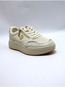 SNEAKERSY DAMSKIE  AXHX-136 PU/BEIGE/GON