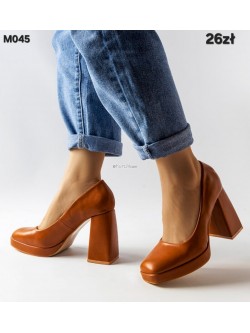 Czółenka Damskie  M045 CAMEL