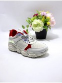 Sneakersy Damskie  2616-2 WHITE/YELL