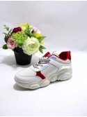Sneakersy Damskie  2616-2 WHITE/YELL