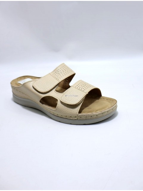 KLAPKI Damskie  JX651 KHAKI