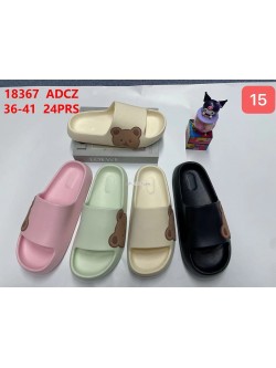 Basenowe Damskie  18367 MIX PINK,GREEN,BE,BLK