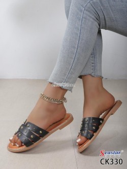 Klapki damskie  CK330 BLACK