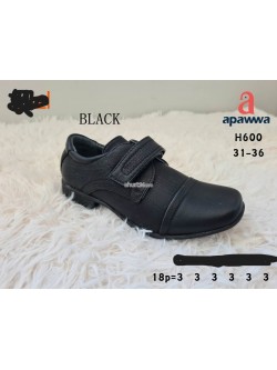 Półbuty Chłopięce  31-36,H600 BLACK