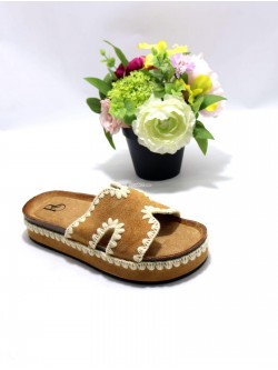 Klapki damskie  AGF-JX666 CAMEL