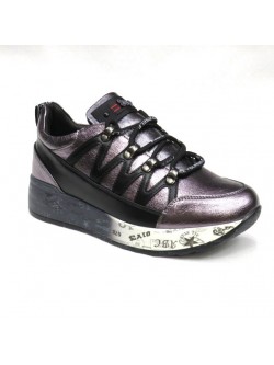 Sneakersy Damskie  C19-7666 BLACK