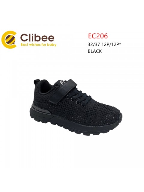 Buty sportowe Dziecięce32-37,EC206 BLACK/PUPLE