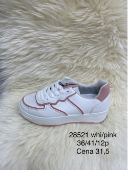 Sneakersy Damskie 28521 WHITE/BEIGE