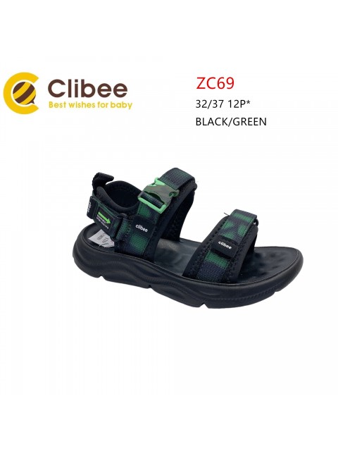 SANDAŁY CHOŁPIĘCE 32-37,ZC69 BLACK/GREY