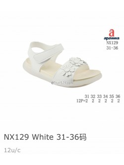 Sandały Dziecięce 31-36,NX129 WHITE