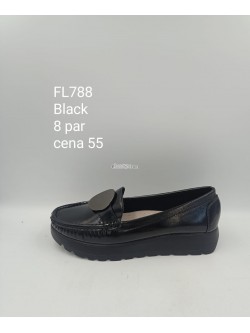 Półbuty Damskie FL788 BLACK