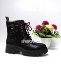 Botki dziewczęce 32-37 A301 BLACK RED