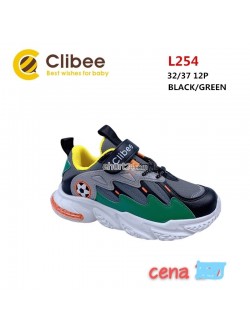 Buty sportowe Dziecięce 32-37, L254-BLACK/GREEN