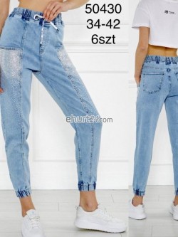 Spodnie jeansowe 50316 JEANSOWY