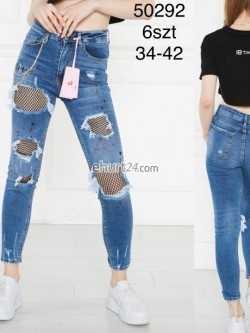 Spodnie jeansowe 502430 	JEANSOWY