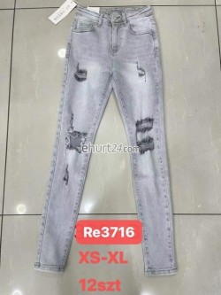 Spodnie jeansowe 50321 SZARY