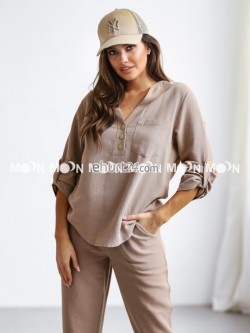 KOSZULA BREEZY LINEN VE51 CZARNY