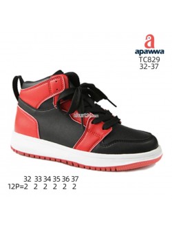 Buty sportowe Dziecięce 32-37,TC829 BLACK/RED