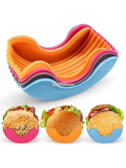 KOSMETYKI 1szt Uchwyt na burgery wielokrotnego użytku Półka silikonowa Narzędzia do hamburgerów Stały uchwyt na półkę