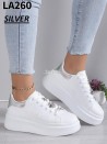 Sneakersy damskie  LA260 WHITE/BLK