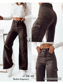 Spodnie jeansowe 146 BRAZOWY