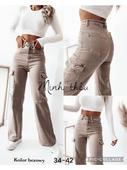 Spodnie jeansowe 146 KHAKY