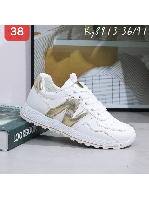 BUTY SPORTOWE Damskie 8913  WHI/BLA