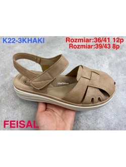 Sandały Damskie K22-3 KHAKI