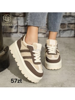 Sneakersy Damskie  24886 BROWN