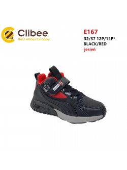 Buty Sportowe Chłopięce 32/37, E167 BLACK/RED