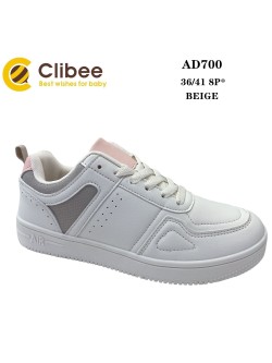 Buty sportowe damskie  AD700 BEIGE