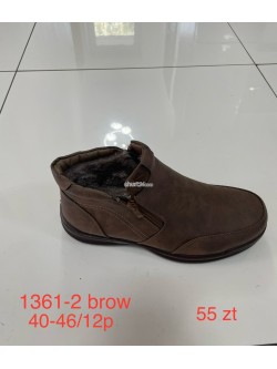 Botki   Męskie  1361-2 BROWN