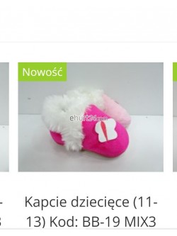 Kapcie dziecięce 11-13, BB16-MIX