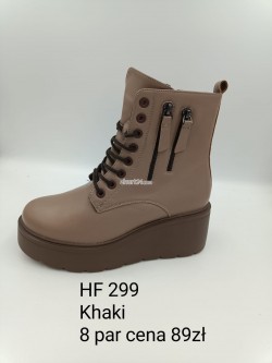 Botki damskie HF299 KHAKI