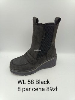 Botki damskie WL58 BLACK