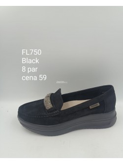 Półbuty Damskie FL709  BLACK