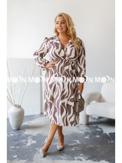 Sukienka Wave Plus Size 82123 cappuccino