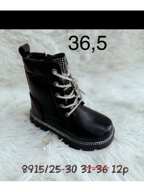 Botki Dziewczęce 31-36,8915C BLACK