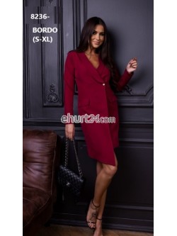 Sukienka Chic Asymmetry 8236 BORDO