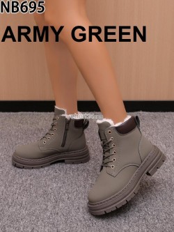 Botki damskie NB695   ARMY GREEN